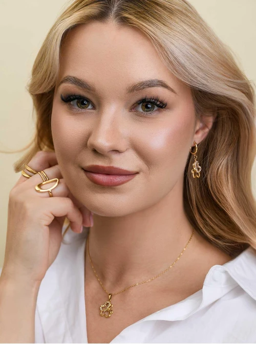 Naszyjnik motylek, stal pozłacana S312386Z00