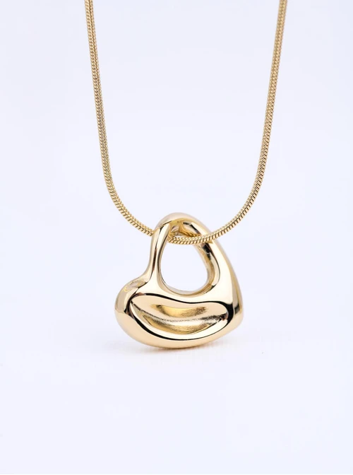 Naszyjnik serce, stal pozłacana S312279Z00