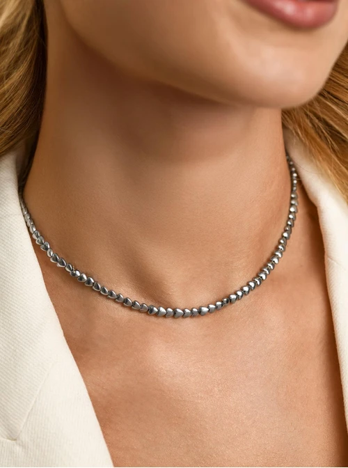 Naszyjnik serduszka, Hematyt, stal S312599S00