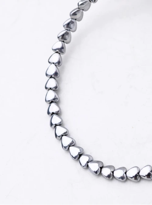 Naszyjnik serduszka, Hematyt, stal S312599S00