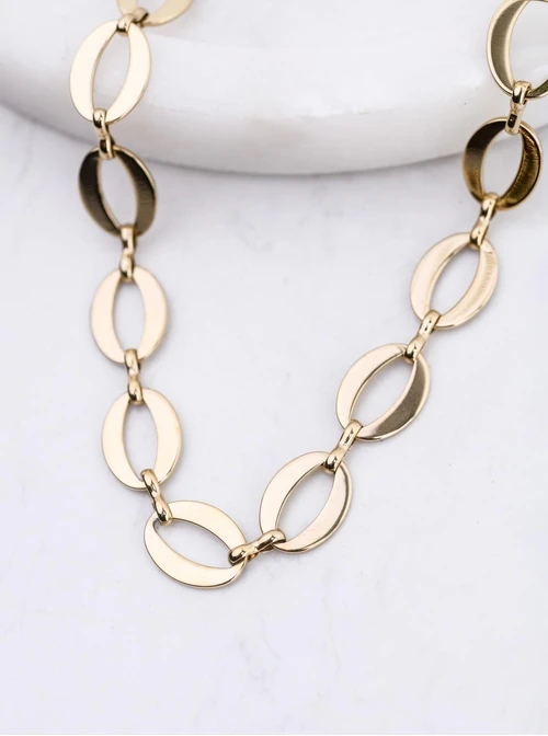 Naszyjnik stal pozłacana S312438Z00