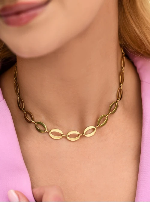 Naszyjnik stal pozłacana S312438Z00