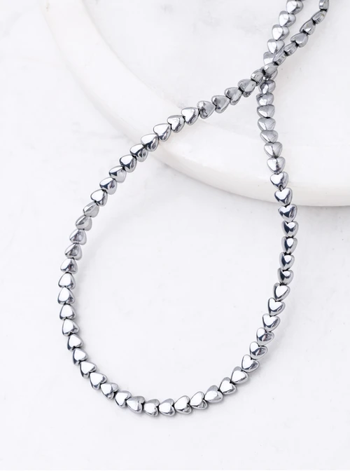 Naszyjnik serduszka, Hematyt, stal S312599S00