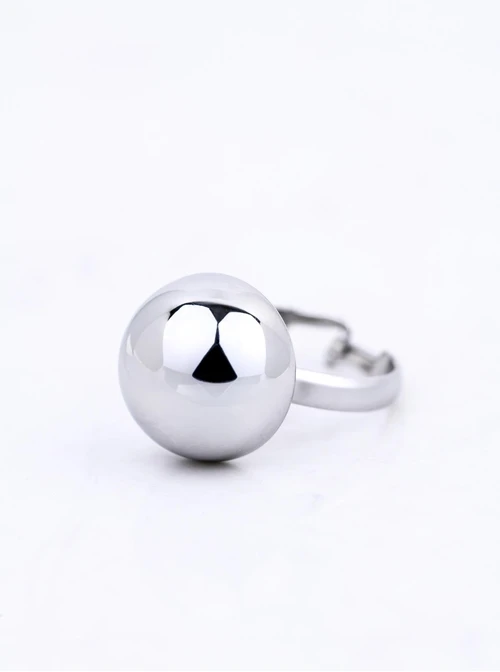 Pierścionek regulowany kulka, stal pozłacana S412544S00-0