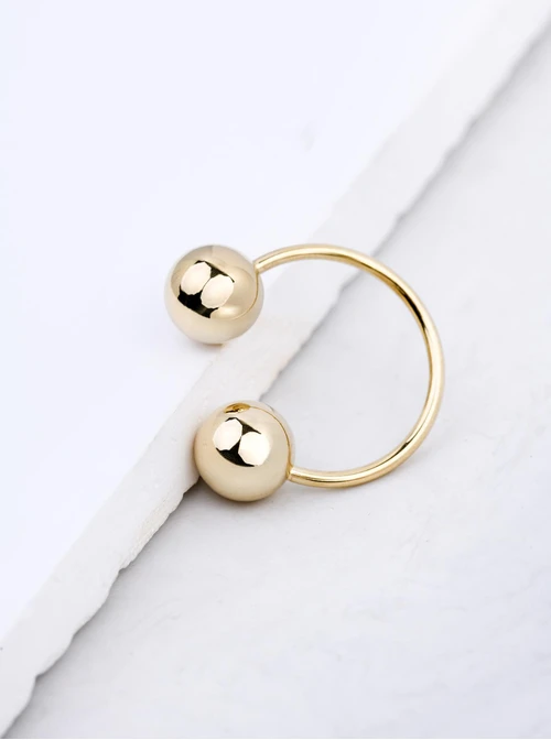 Pierścionek regulowany kulki, stal pozłacana S412542Z00-0