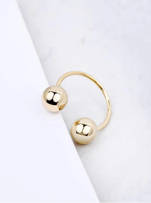 Pierścionek regulowany kulki, stal pozłacana S412542Z00-0