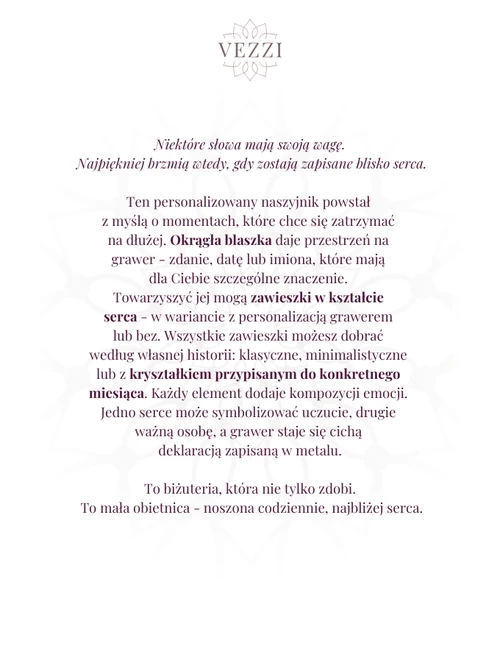 Zestaw biżuterii Divine Her z możliwością grawerowania Z12981Z00