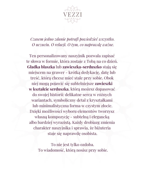 Zestaw biżuterii True Lady z możliwością grawerowania Z12987Z00