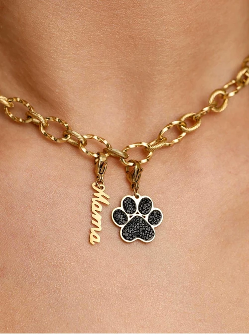 Zawieszka, charms Mama, stal pozłacana SC12752Z00