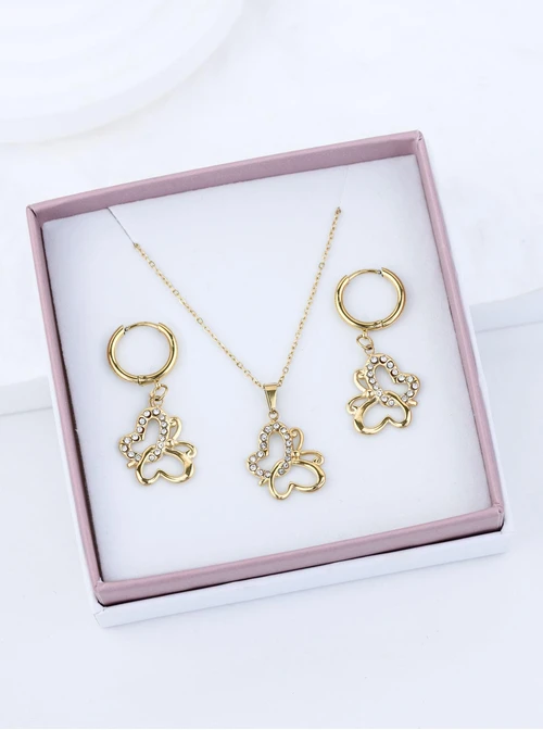Zestaw Biżuterii Golden Butterfly