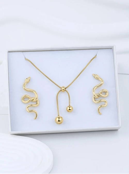 Zestaw Biżuterii Golden Serpent Aura