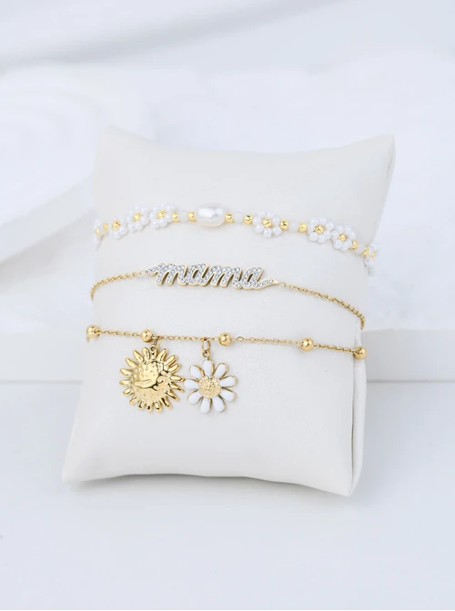 Zestaw Bransoletek Celeste Gold