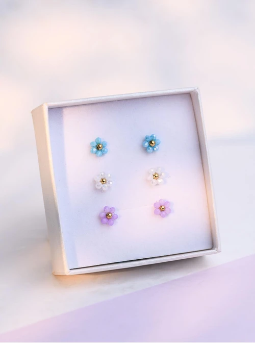 Zestaw Kolczyków Pastel Garden