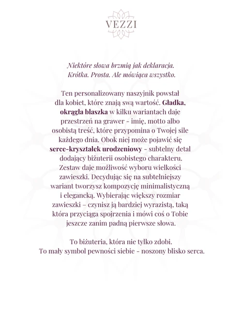 Zestaw biżuterii Boss Lady z możliwością grawerowania Z12984Z00