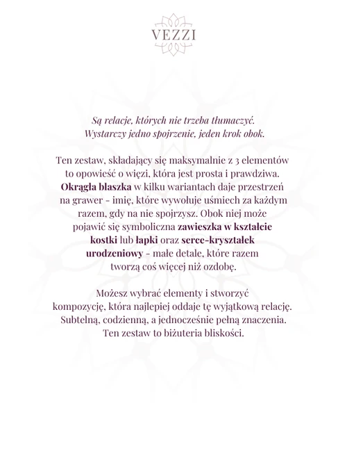 Zestaw biżuterii My Dog Heart z możliwością grawerowania Z13012Z0