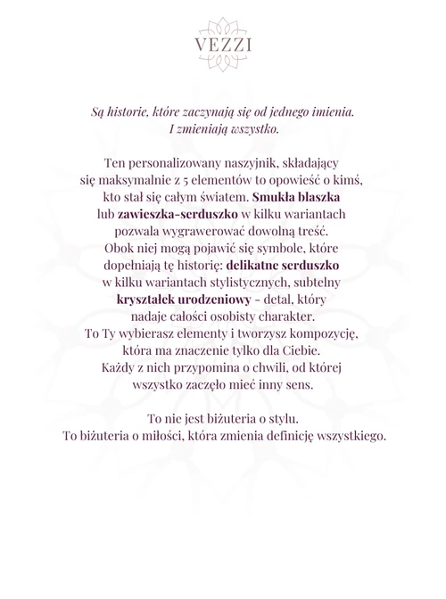 Zestaw biżuterii My Little Love z możliwością grawerowania Z13017Z00