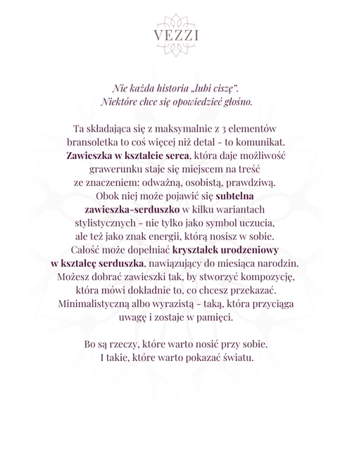 Zestaw biżuterii New Mother Glow z możliwością grawerowania Z13010Z00