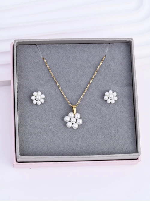 Zestaw Biżuterii Creamy Shine