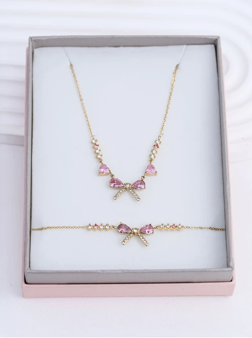Zestaw Biżuterii Gilded Ribbon