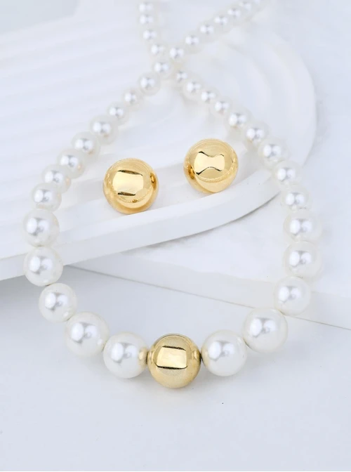 Zestaw Biżuterii Golden Pearl Dew