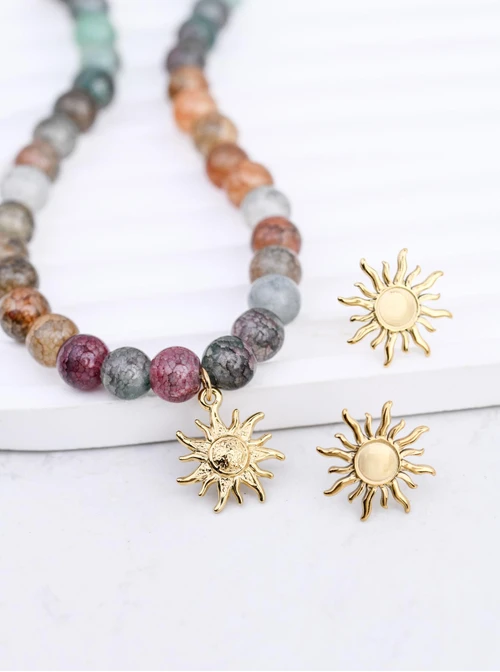 Zestaw Biżuterii Golden Solar Symphony