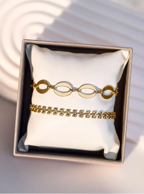 Zestaw Bransoletek Golden Frost