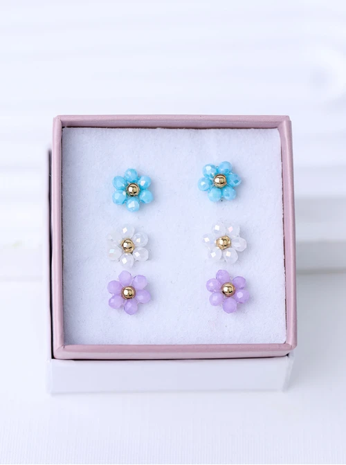 Zestaw Kolczyków Pastel Garden