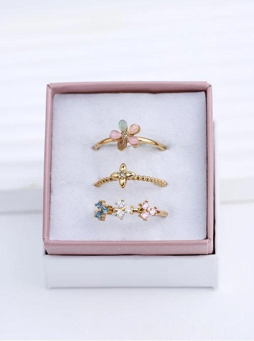 Zestaw Pierścionków Powder Blossom
