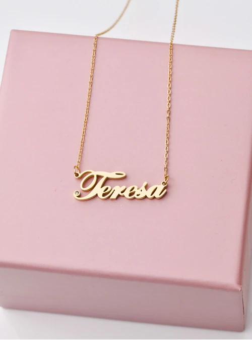 Naszyjnik imię Teresa, kolor złoty S3V70530-58