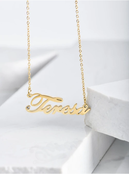 Naszyjnik imię Teresa, kolor złoty S3V70530-58