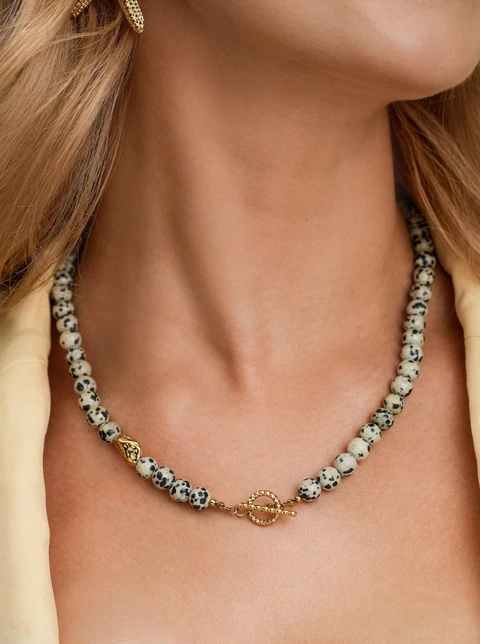 Naszyjnik Dalmatyńczyk, stal pozłacana S312593Z00