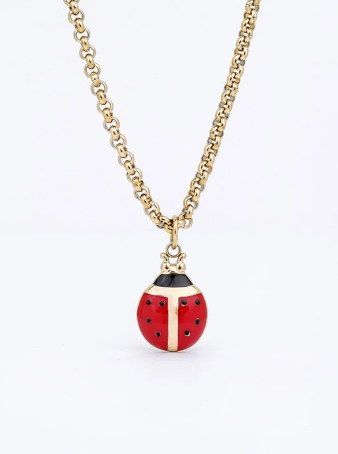 Naszyjnik biedronka, stal pozłacana S312896Z00