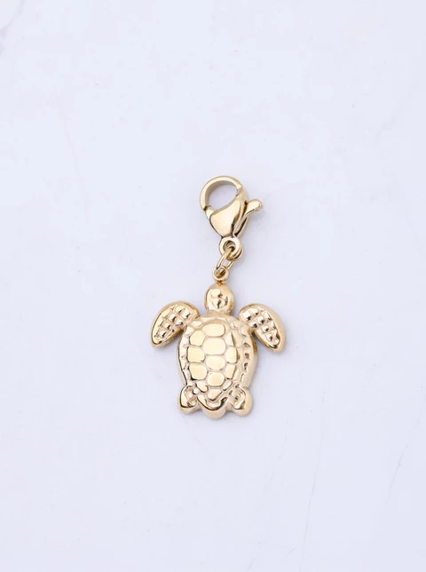 Zawieszka, charms żółw, stal pozłacana SC13435Z00
