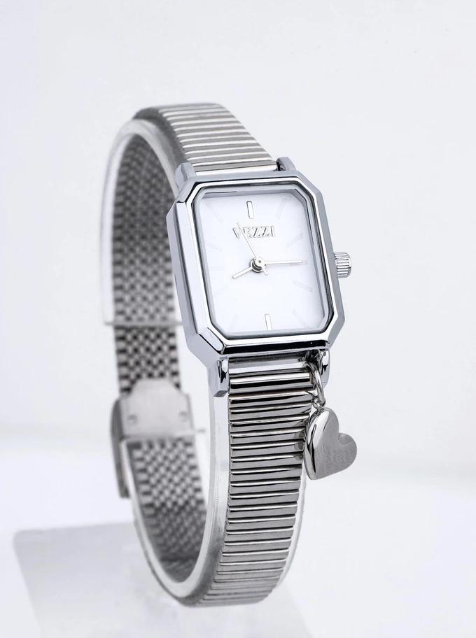 Zegarek Vezzi, serduszko, kolor srebrny S509607S00