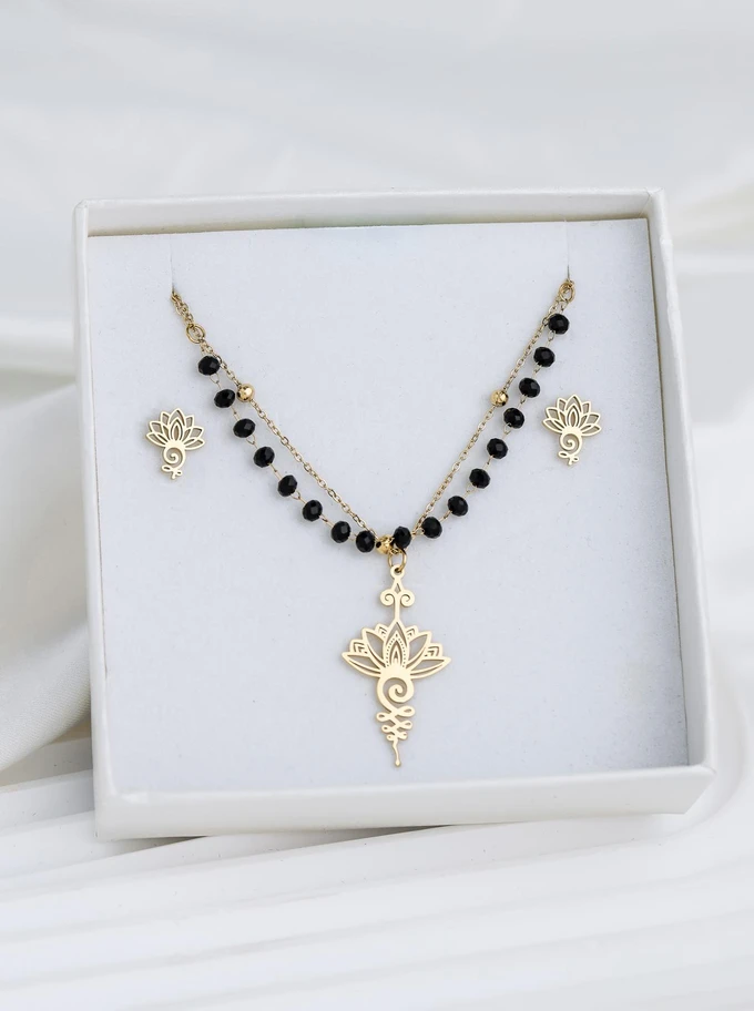Zestaw Biżuterii Black Elegance
