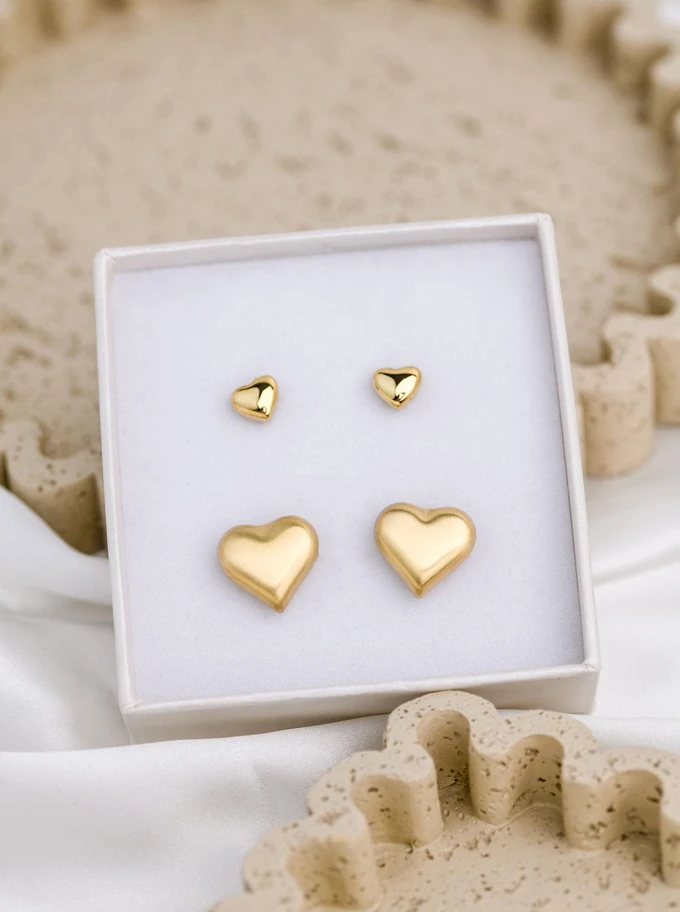 Zestaw Kolczyków Two Hearts One Soul