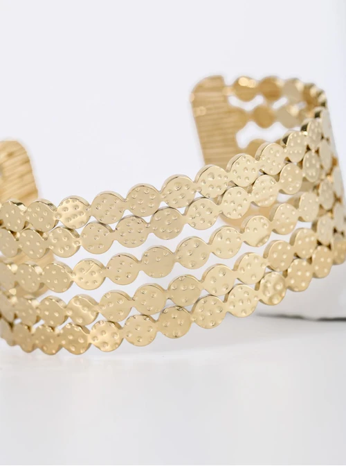 Bransoletka sztywna, stal pozłacana S112625Z00