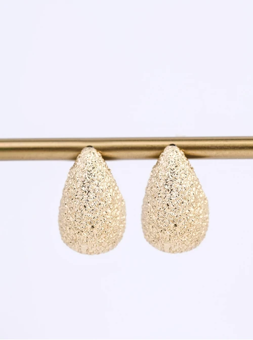 Kolczyki kropla, stal pozłacana S212213Z00