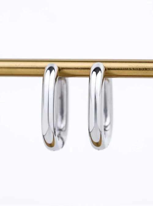 Kolczyki owalne, stal S200277S00