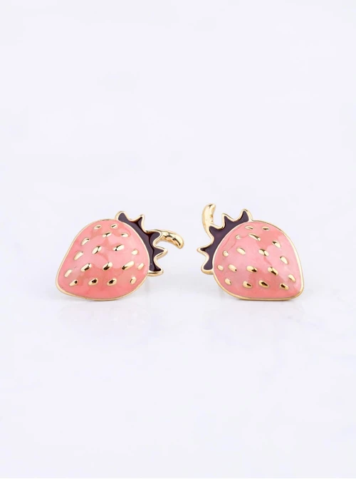 Kolczyki truskawki, stal pozłacana S212723Z00