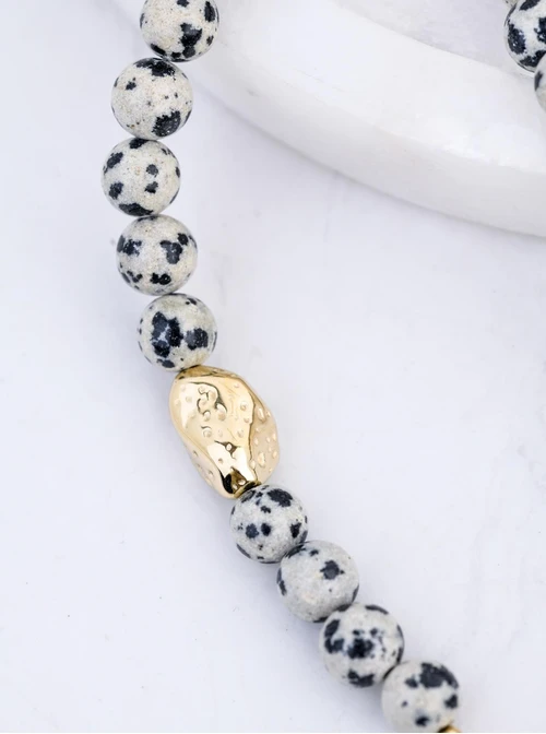 Naszyjnik Dalmatyńczyk, stal pozłacana S312593Z00