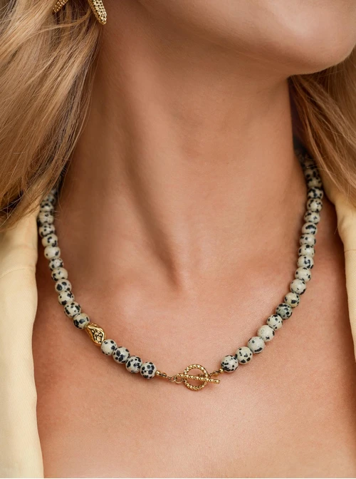 Naszyjnik Dalmatyńczyk, stal pozłacana S312593Z00