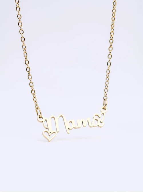 Naszyjnik Mama, serduszka, stal pozłacana S312747Z00