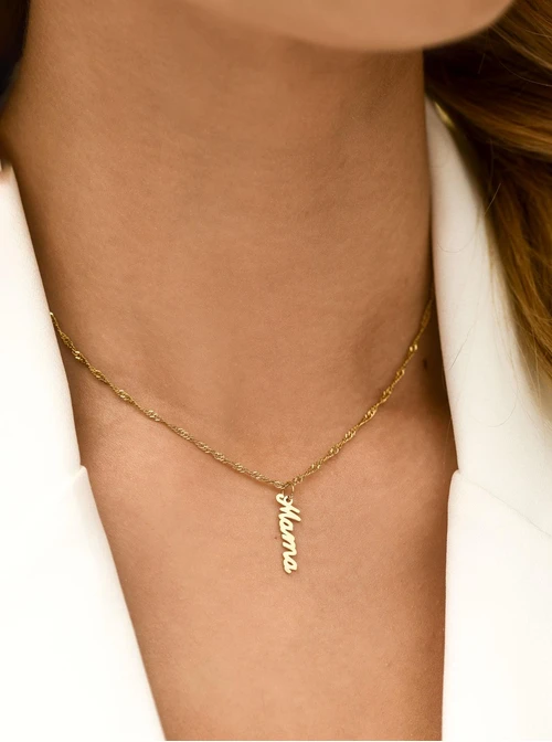 Naszyjnik Mama, stal pozłacana S312750Z00