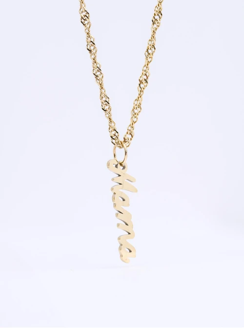 Naszyjnik Mama, stal pozłacana S312750Z00