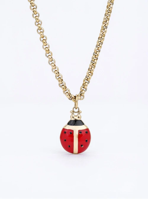 Naszyjnik biedronka, stal pozłacana S312896Z00