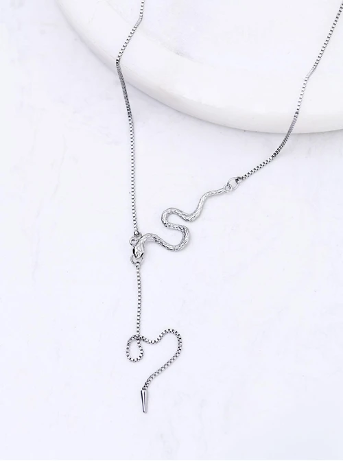 Naszyjnik krawatka, wąż, stal S312212S00