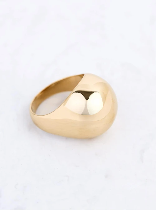 Pierścionek dmuchany, stal pozłacana S412560Z00