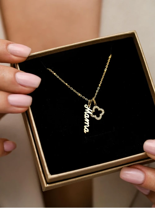 Zawieszka Mama, stal pozłacana SC12753Z00