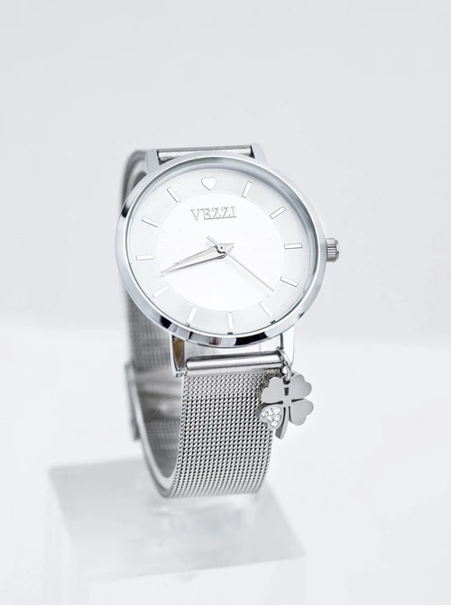 Zegarek Vezzi, koniczynka, kolor srebrny S509590S00